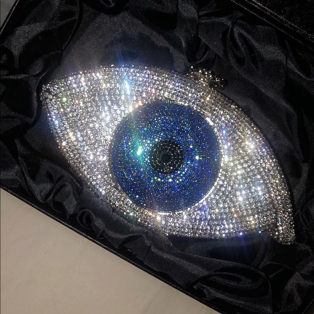 Evil eye clutch